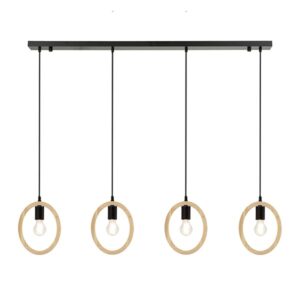 Hallie 4 Light Natural Pendant Light