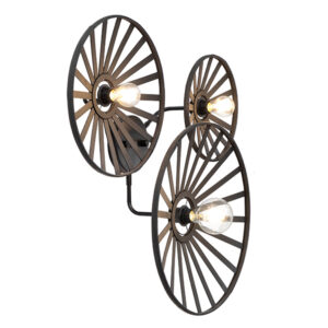 Velo 3 Light Black Wall Light