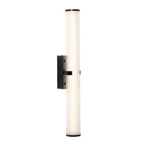 Saxon 1 Light Black Bathroom Wall Light - Led