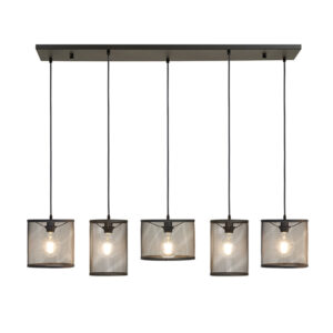 Vikander 5 Light Black Bar Pendant Light