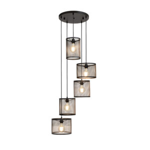 Vikander 5 Light Black Pendant Light