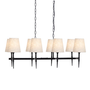 Burton 8 Light Black Pendant Light