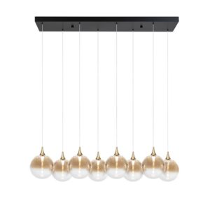 Aurum Led 8 Light Amber Pendant Light