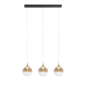 Aurum Led 3 Light Amber Pendant Light
