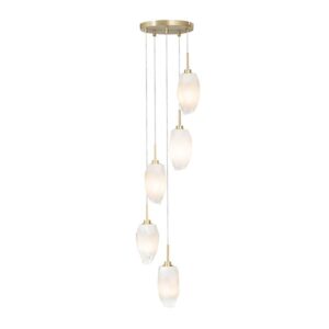 Sela 5 Light Satin Brass Pendant Light