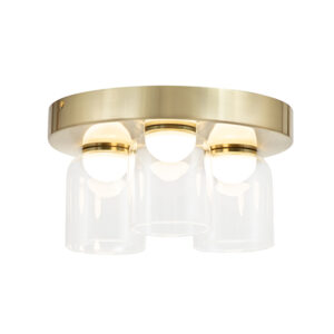 Riley Led 3 Light Satin Brass Ceiling Light