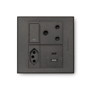 Veti 3 Graphite V-slim Typy C Wall Plug