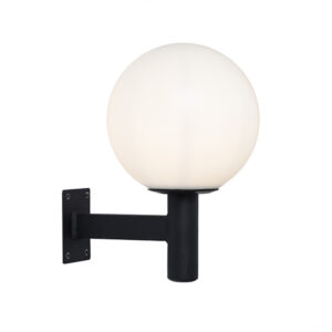 Sphere 300mm Black Outddoor Wall Light