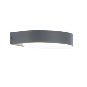 Disc Led Grey Outdoor Wall Light