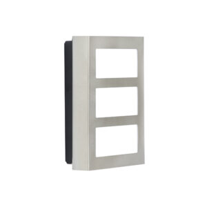 Grid Led Satin Chrome Outdoor Wall Light