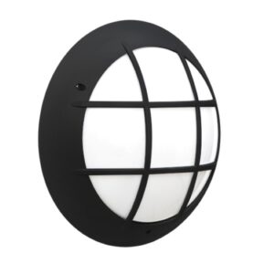 Euro Coastal Black Outdoor Wall Bulkhead Light